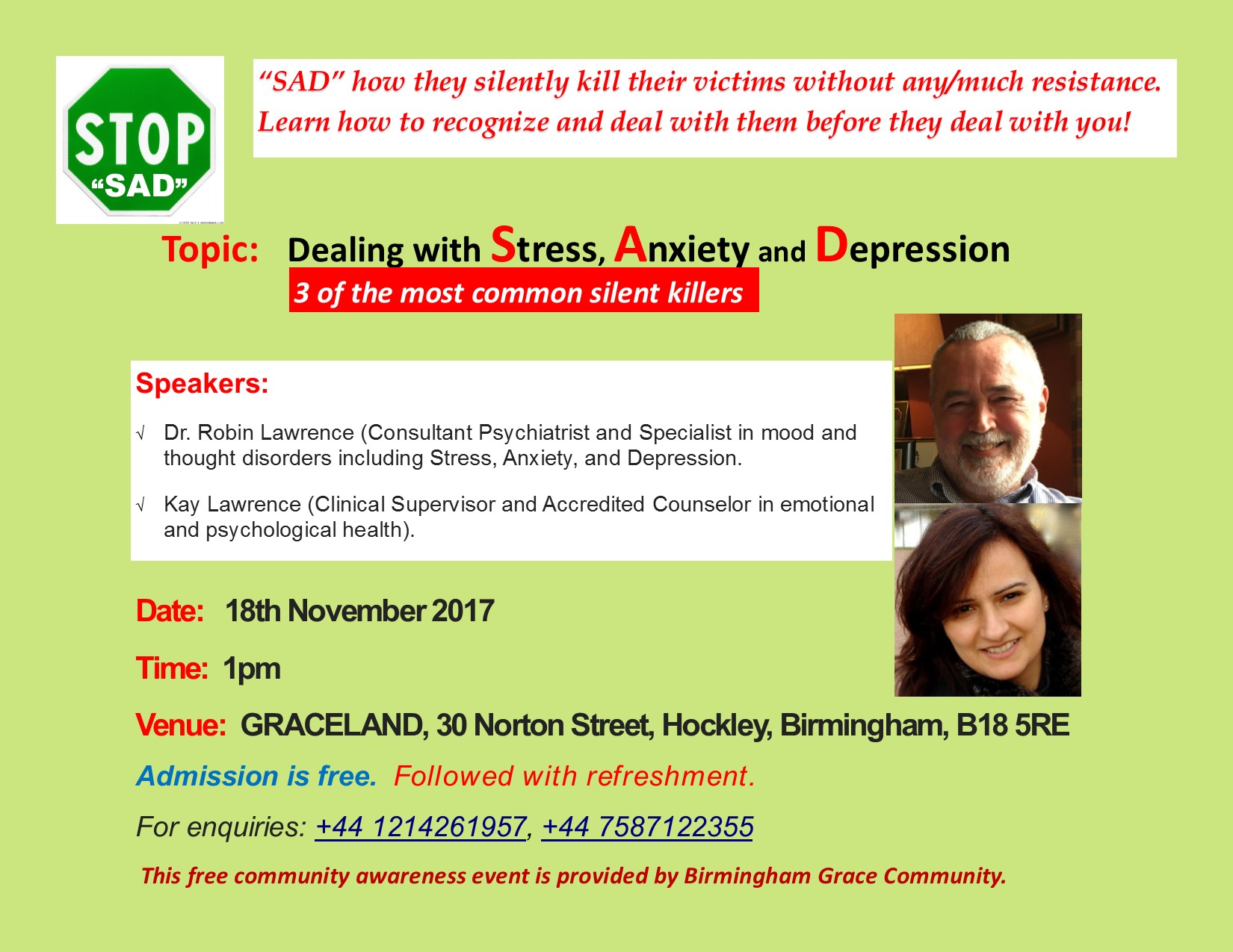 Stress, Anxiety and Depression (SAD) SAD